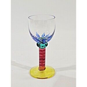 KSD Ken Done for Kosta Boda 24201 Palm Trees Liqueur Glass 4.5" Cordial Cup NEUC